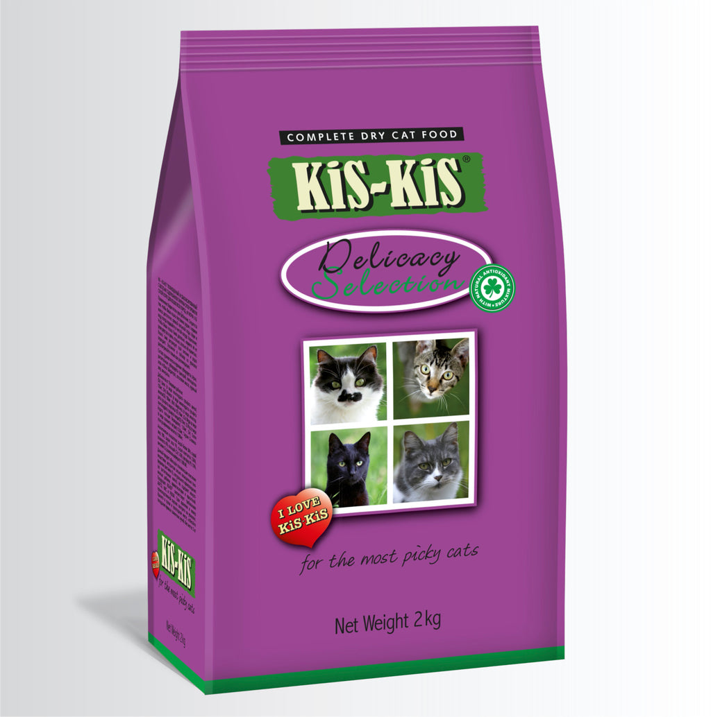 KiS-KiS Delicacy Selection Суха храна за котки с Птиче, Агнешко и Риба 450 г