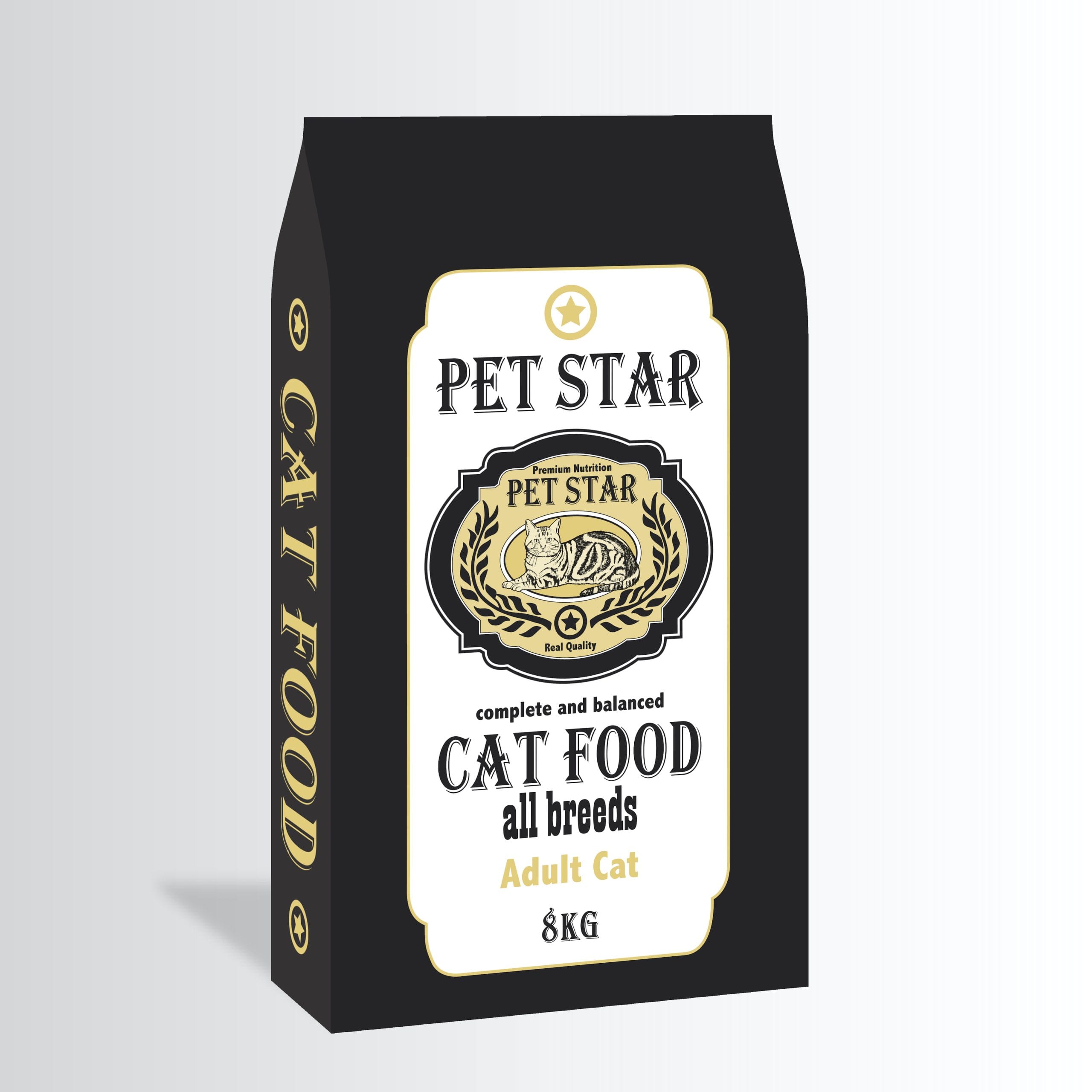Pet Star Adult Cat Пълноценна Суха Храна за Котки 8 кг
