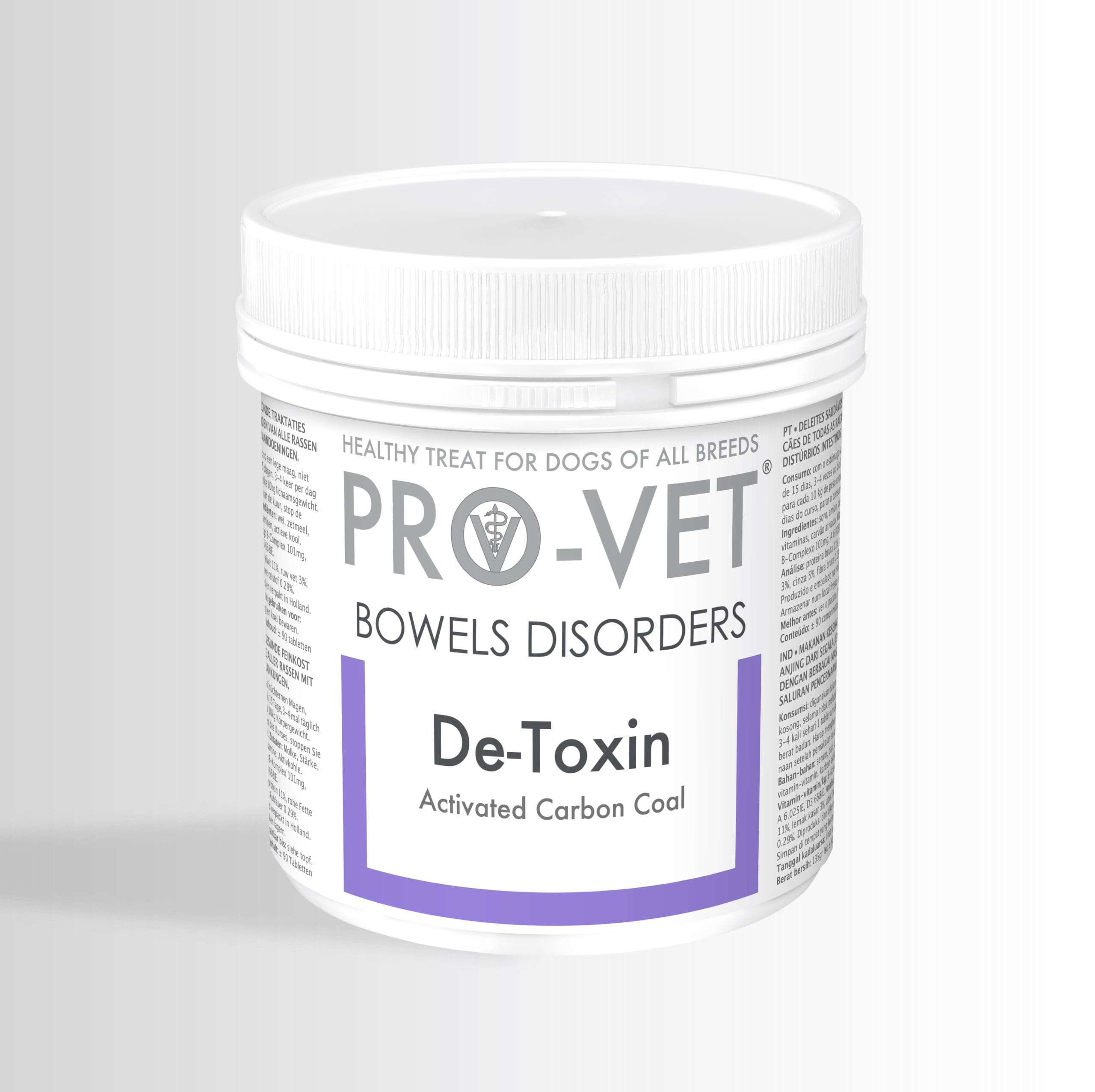 PRO-VET De-Toxin Пастилки за Кучета при Храносмилателни Проблеми 90 таблетки