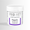 Pro-Vet liver function supplement jar for dogs on a white background