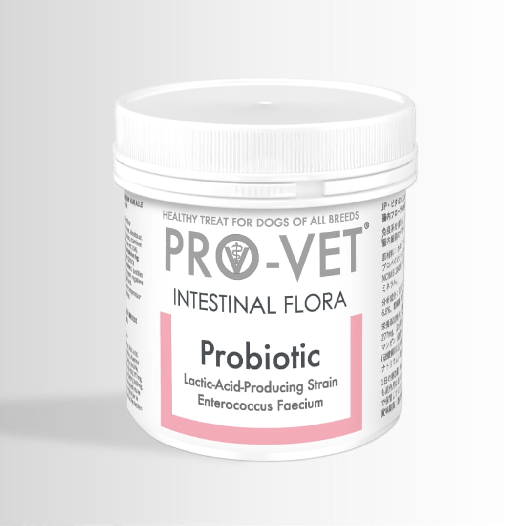 Pro-Vet Intestinal Flora Probiotic container on a white background
