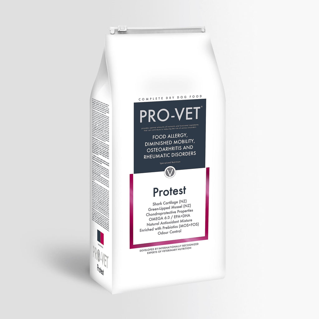 Pro-Vet Protest pet food package on a white background