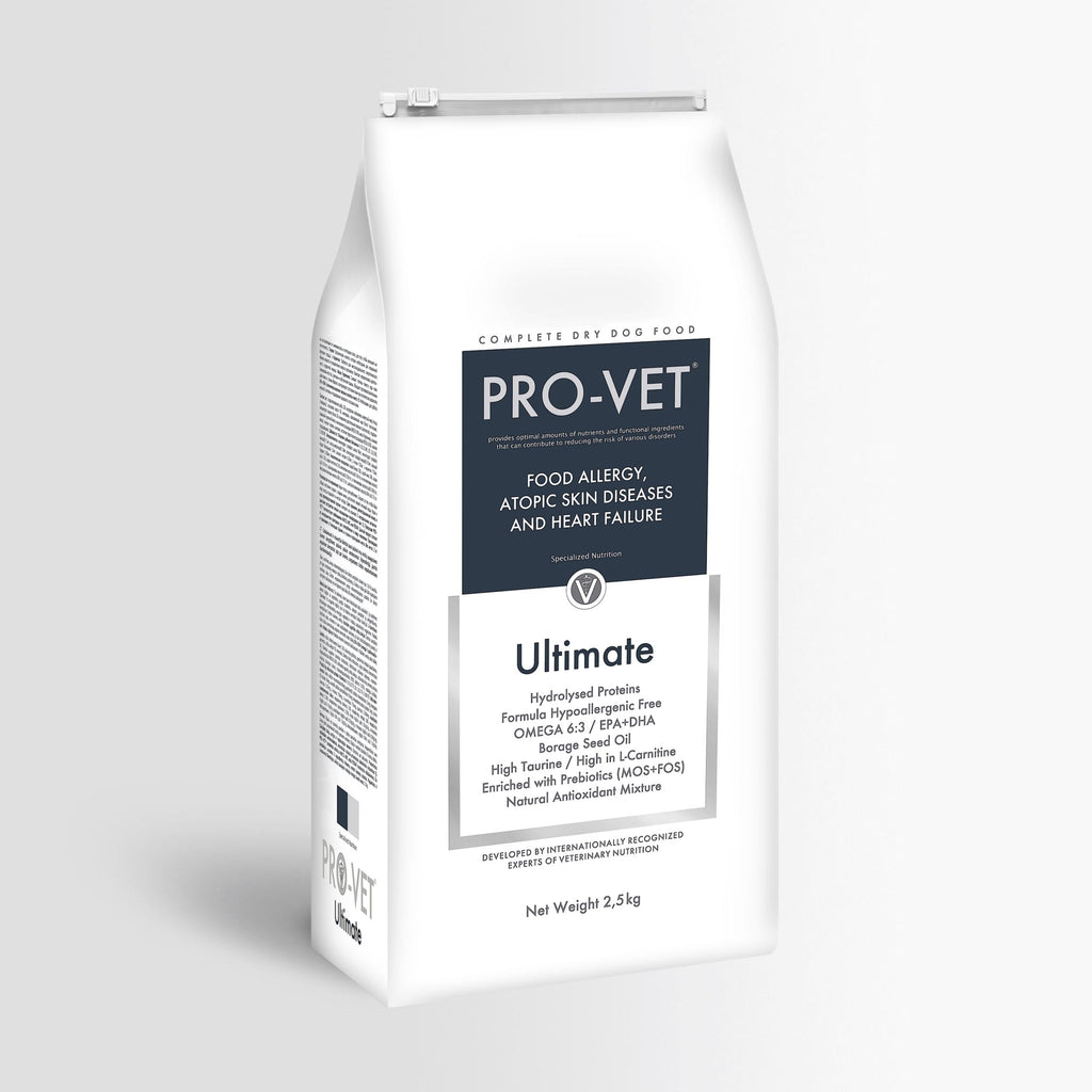Pro-Vet Intestinal dog food package on a white background