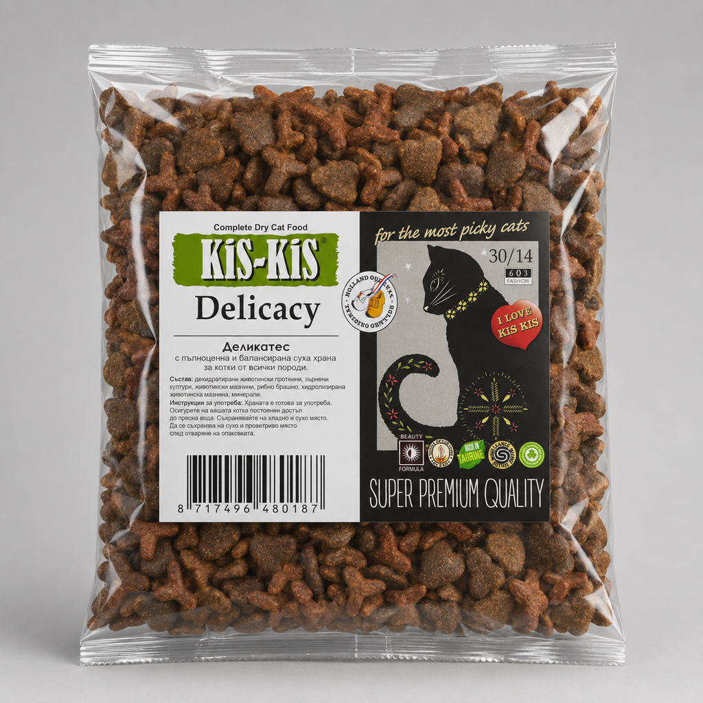 KiS-KiS Delicacy Суха храна за Котки 450 г