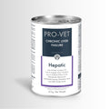 Pro-Vet can for chronic liver failure in dogs on a white background