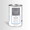 Pro-Vet canned pet food for struvite stones in urinary bladder on a white background